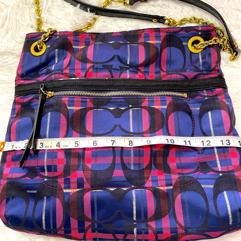 COACH like new! colorful fabric tote shoulder bag.